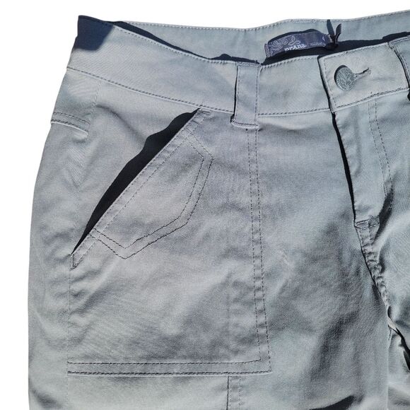 Prana Women's Grey Cargo Low Rise Bermuda Shorts Size 4 - Picture 4 of 9